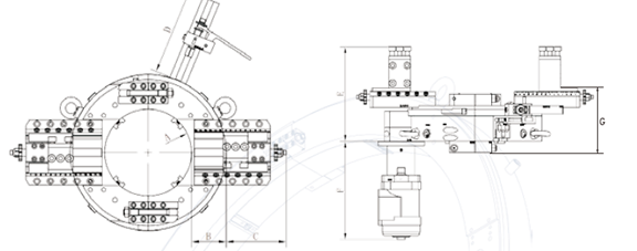 Coupe électrique de tuyau de vue fendue et coupeur taillant de biseau de tuyau de machine pour la centrale